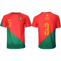 Koszulka piłkarska Portugalia Pepe #3 Strój Domowy MŚ 2022 tanio Krótki Rękaw